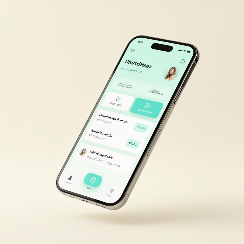 Floating smartphone mockup